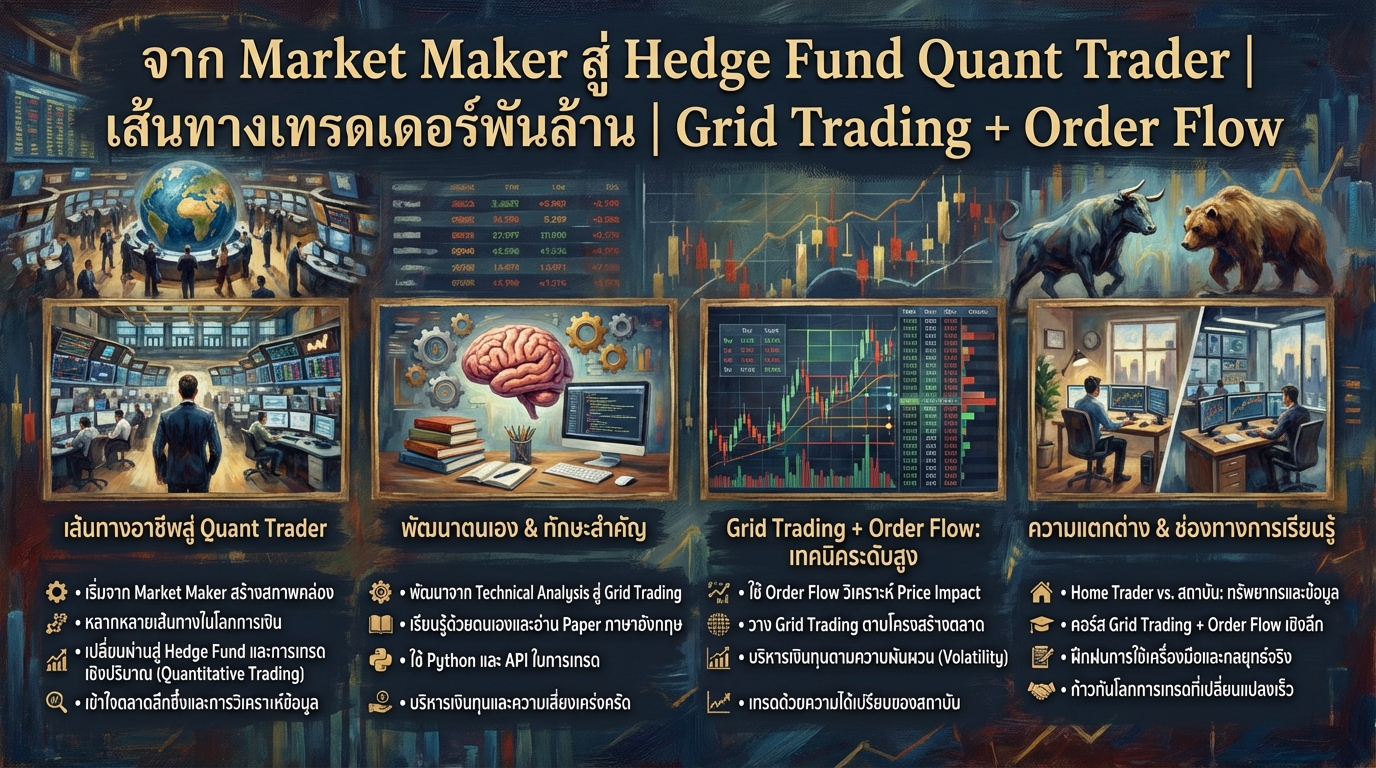 จาก Market Maker สู่ Quant Trader: เส้นทางสู่ Grid Trading + Order Flow