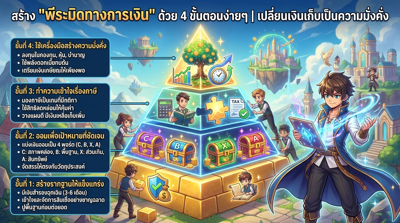 สร้าง “พีระมิดทางการเงิน” ด้วย 4 ขั้นตอนง่ายๆ | การงง การเงิน