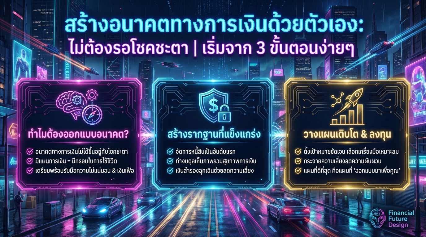 สร้างอนาคตทางการเงินด้วยตัวเอง: 3 ขั้นตอนง่ายๆ ไม่ต้องพึ่งโชคชะตา