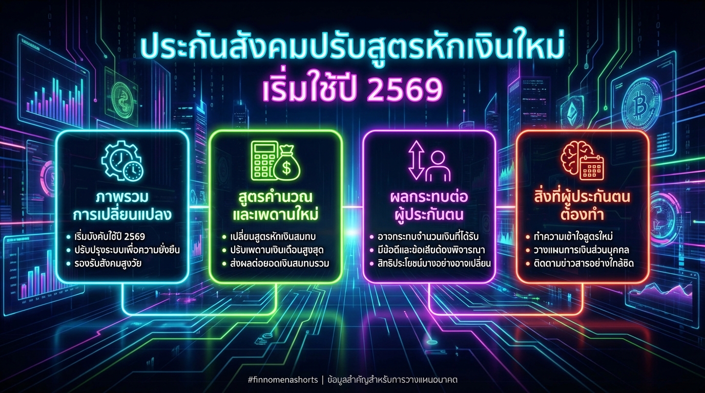 ประกันสังคมปรับสูตรหักเงินใหม่ ปี 2569: ผลกระทบและวิธีรับมือ