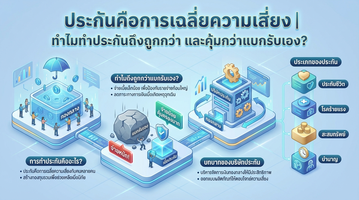 ประกันคือการเฉลี่ยความเสี่ยง | ทำไมประกันถึงถูกกว่า?