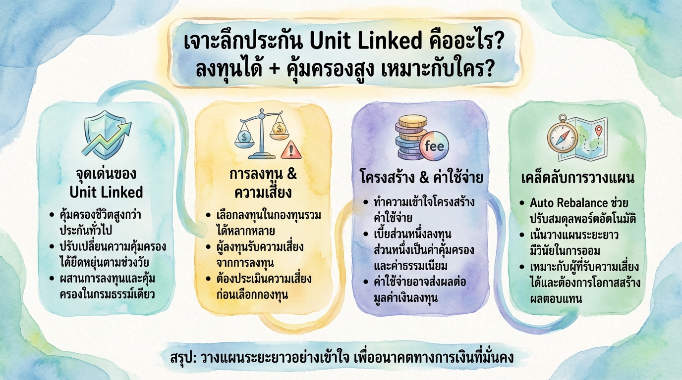 เจาะลึกประกัน Unit Linked: ลงทุนได้ คุ้มครองสูง เหมาะกับคุณหรือไม่?
