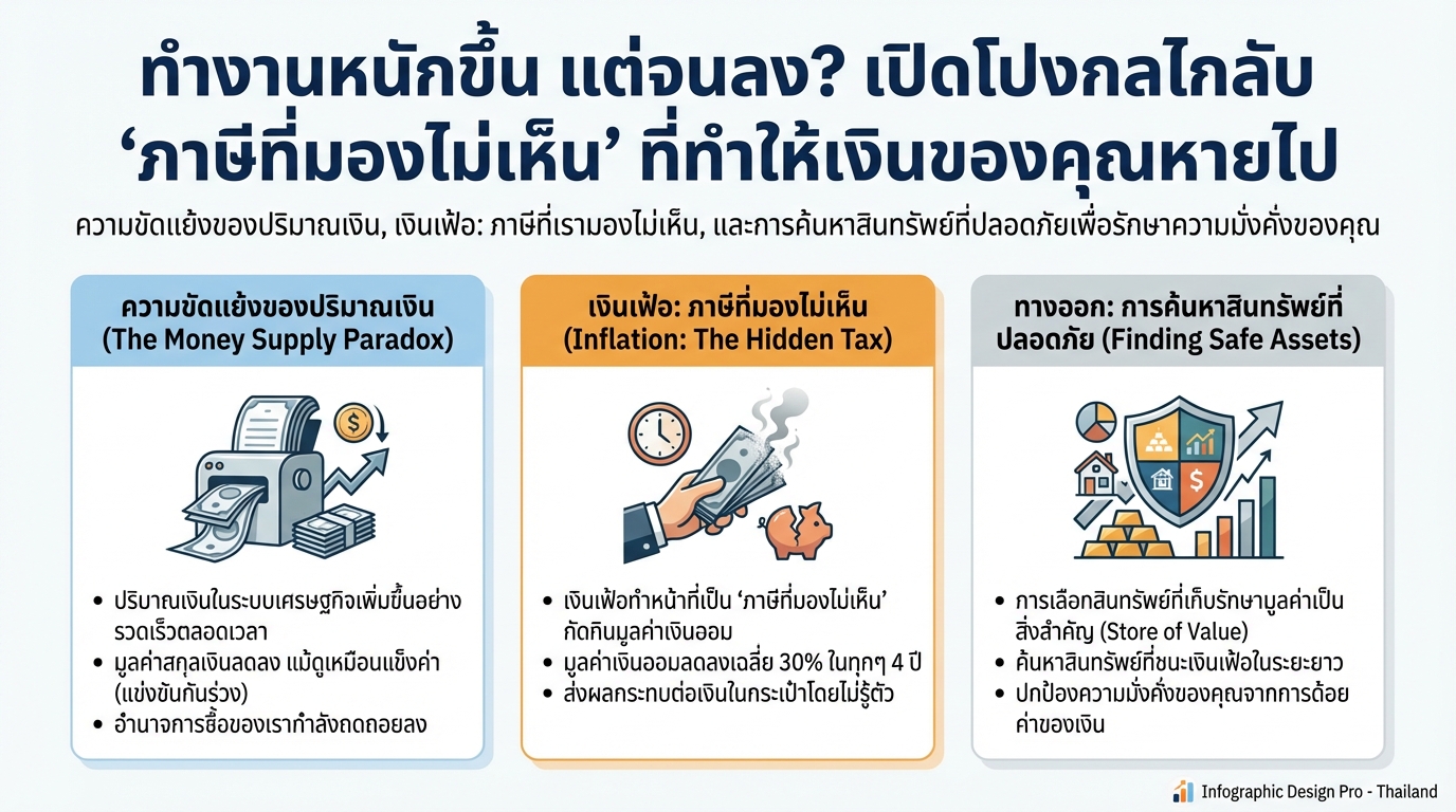 ทำงานหนักขึ้น แต่จนลง? เปิดโปง “ภาษีที่มองไม่เห็น” ที่ฉุดรั้งเงินคุณ