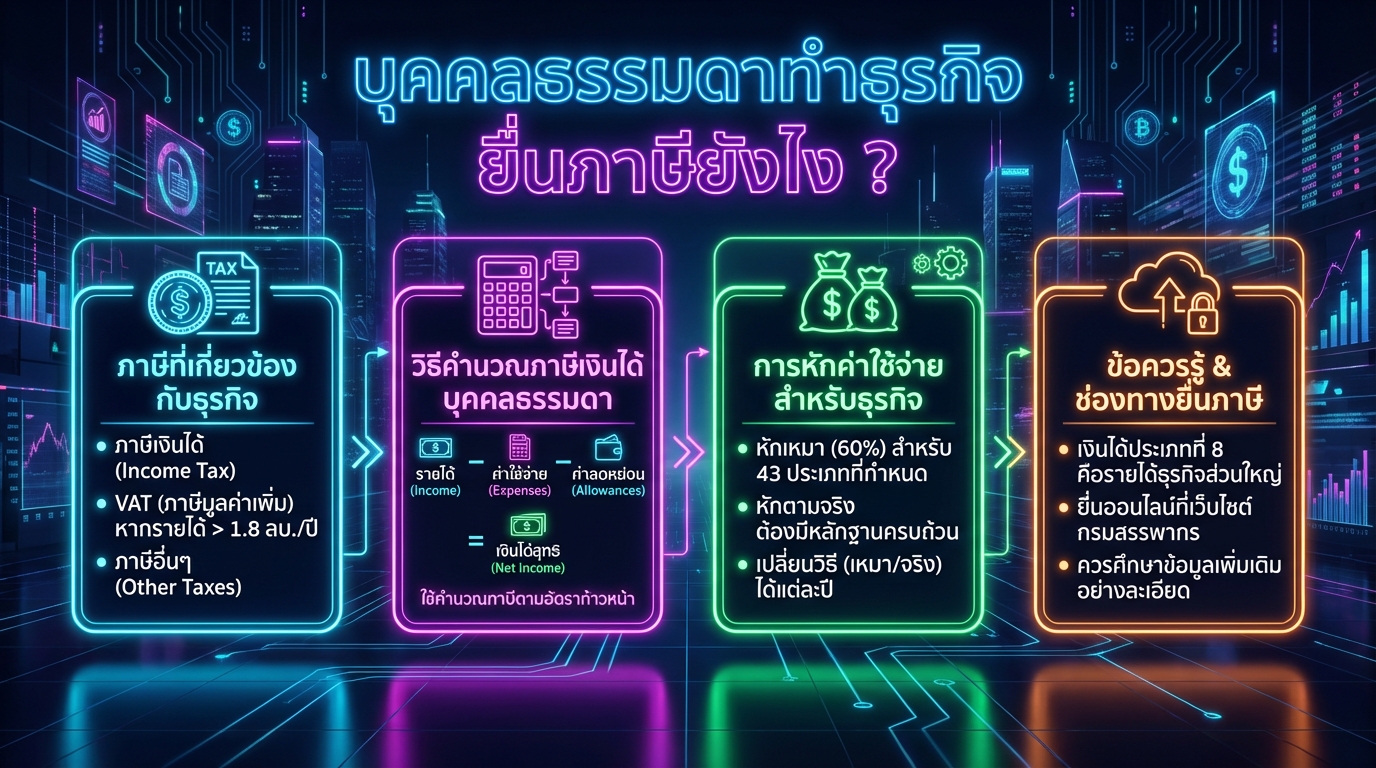 บุคคลธรรมดาทำธุรกิจ ยื่นภาษียังไง ? | คู่มือฉบับสมบูรณ์