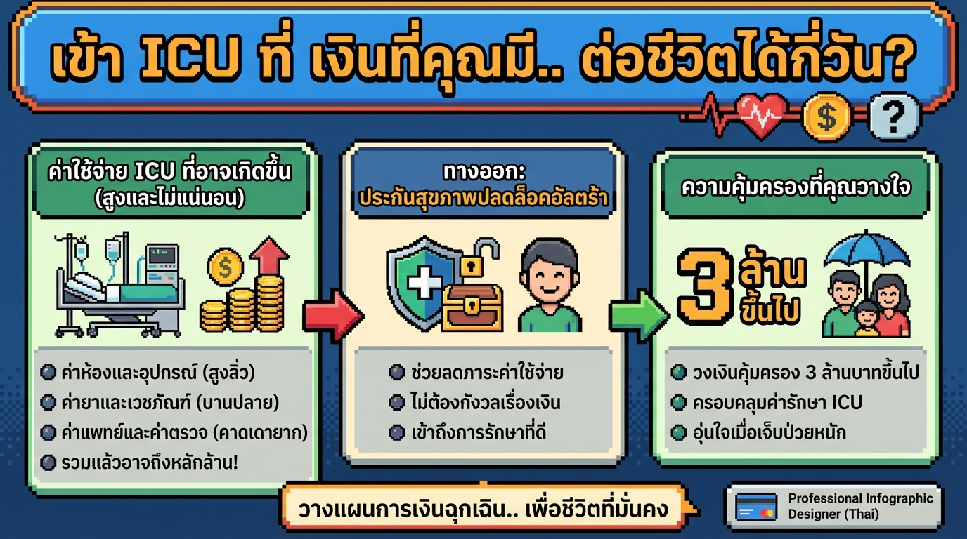 เข้า ICU ที เงินที่คุณมี.. ต่อชีวิตได้กี่วัน? วางแผนการเงินฉุกเฉิน
