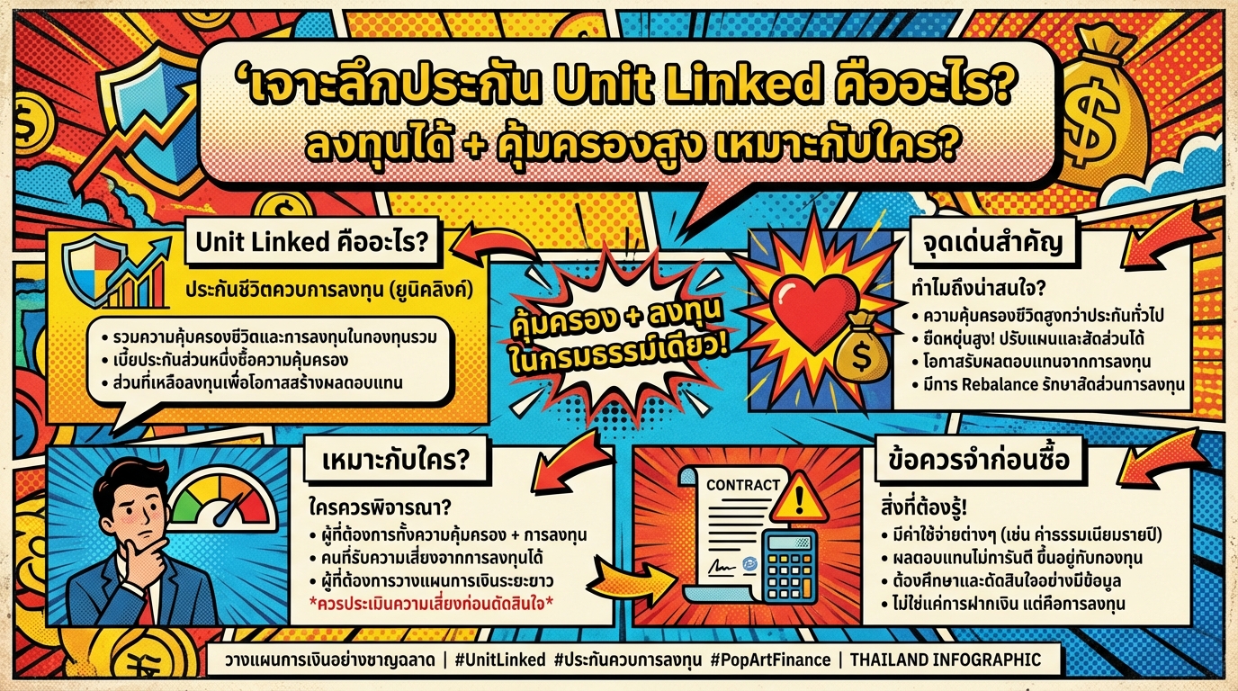 เจาะลึก Unit Linked: ประกันควบการลงทุน คุ้มครองสูง ลงทุนได้จริง!