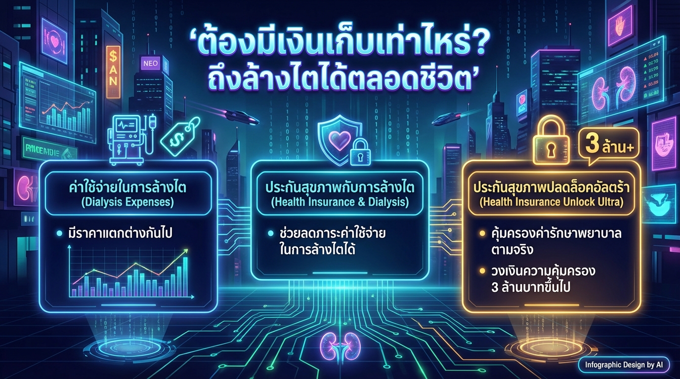 ต้องมีเงินเก็บเท่าไหร่? ล้างไตตลอดชีวิต: คำนวณค่าใช้จ่าย & ประกันสุขภาพ