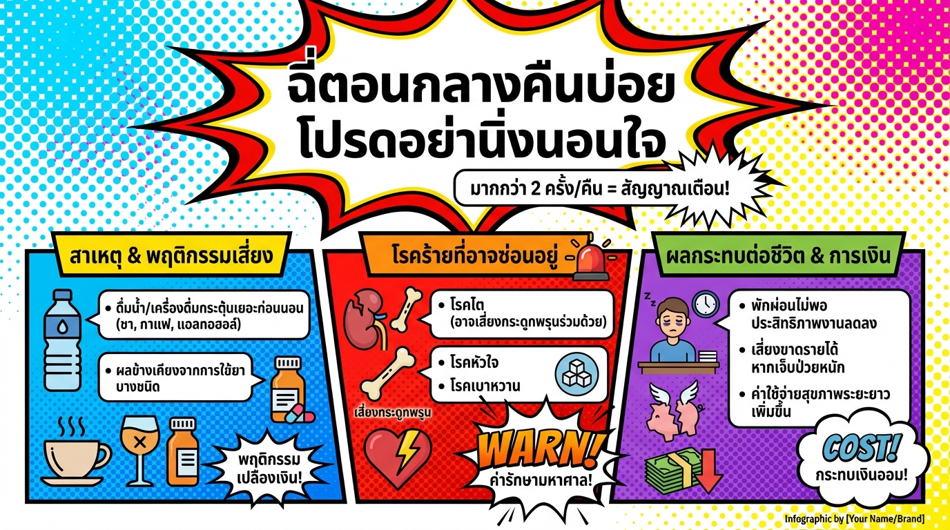 ฉี่ตอนกลางคืนบ่อย: สัญญาณเตือนสุขภาพที่ไม่ควรมองข้าม