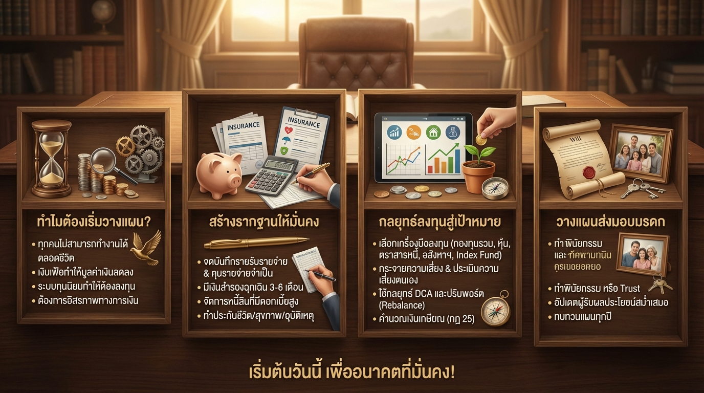วางแผนการเงินเพื่อวัยเกษียณ: ฉบับจับมือทำจริง! สู่ความมั่งคั่ง & อิสรภาพ