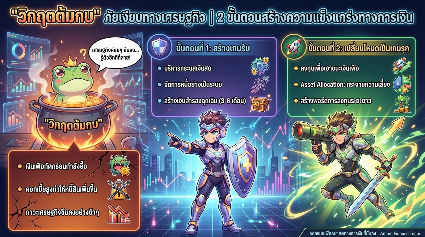 “วิกฤตต้มกบ” ภัยเงียบเศรษฐกิจ: 2 ขั้นตอนสู่ความมั่นคงทางการเงิน