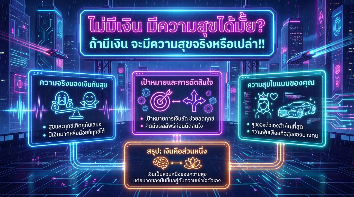 ไม่มีเงิน มีความสุขได้มั้ย? เงินและความสุขในมุมมอง Money Coach