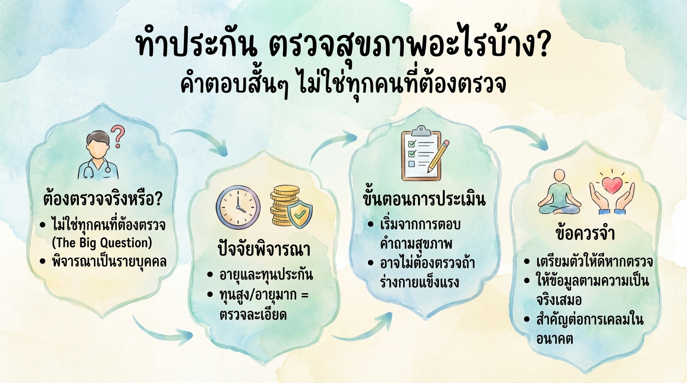 ทำประกัน ตรวจสุขภาพอะไรบ้าง? เช็กเลย! ไม่ใช่ทุกคนที่ต้องตรวจ