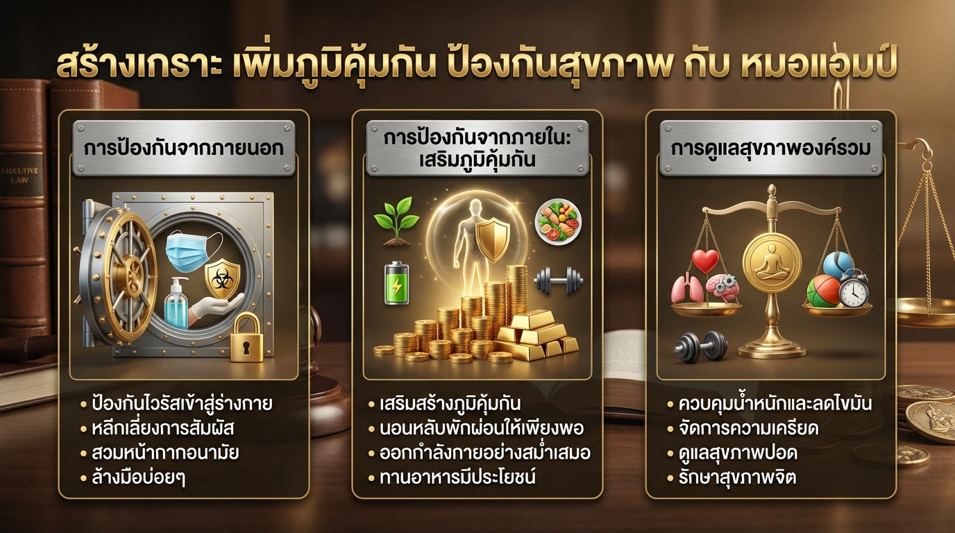 สร้างเกราะป้องกัน COVID-19 กับ หมอแอมป์: เสริมภูมิคุ้มกัน ป้องกันสุขภาพ